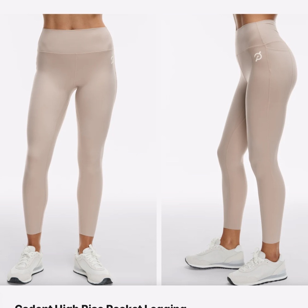 Peloton Size M Medium Cadent High Rise Pocket Legging Taupe Color